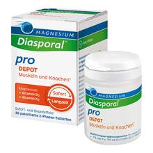 Abbildung: Magnesium Diasporal pro + D3+K2 Depot Muskel+Kno.Tab 30 St, Tabletten PZN 18160141 