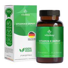 Abbildung: Vitamin E 600 I.E. Depot vegan hochdosiert Weichk. 200 St, Weichkapseln PZN 18209746 