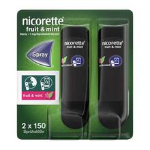 Abbildung: Nicorette Fruit & Mint Spray 1 mg / Sprühstoß Nfc 2 St, Spray PZN 18215132 