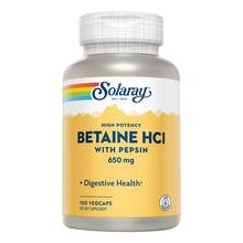 Abbildung: Betain Hcl 650 mg + Pepsin Solaray Kapseln 100 St, Kapseln PZN 18226762 