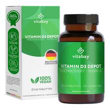 Abbildung: Vitamin D3 Depot 10.000 I.E. Cholecalcif.veg.Tabletten  240 St, Tabletten PZN 18236393 