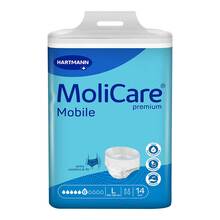 Abbildung: Molicare Premium Mobile 6 Tropfen Größe L 14 St PZN 18243418 