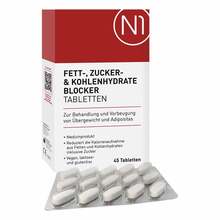 Abbildung: N1 Fett- Zucker- & Kohlenhydrate Blocker Tabletten 45 St, Tabletten PZN 18296107 