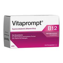 Abbildung: Vitaprompt 1000 Mikrogramm Filmtabletten 100 St, Filmtabletten PZN 18299927 