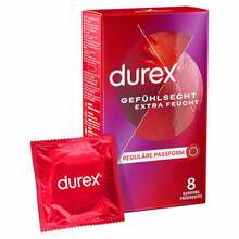 Abbildung: DUREX Gefühlsecht extra feucht Kondome 8 St, Kondome PZN 18304120 