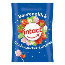 Abbildung: Intact Traubenzucker Lutscher Beerenglück 75 g, Bonbons PZN 18304976 