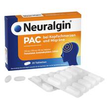 Abbildung: Neuralgin Pac bei Kopfschmerzen und Migräne Tabletten  20 St, Tabletten PZN 18373753 