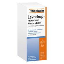 Abbildung: Levodrop-ratiopharm Hustenstiller 6 mg / ml Lse 100 ml, Lösung zum Einnehmen PZN 18379052 