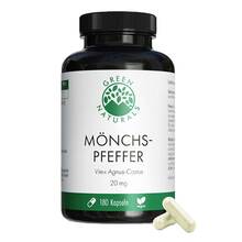 Abbildung: Green Naturals Mönchspfeffer 20mg hochdosiert Kapseln  180 St, Kapseln PZN 18386810 