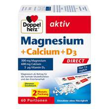 Abbildung: Doppelherz Magnesium + Calcium+D3 Direct Pellets 60 St, Pellets PZN 18390668 