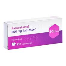 Abbildung: Paracetamol 500 mg Tabletten 20 St, Tabletten PZN 18413375 