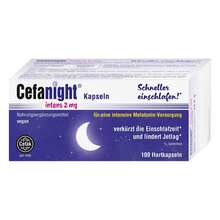 Abbildung: Cefanight intens 2 mg Hartkapseln 100 St, Hartkapseln PZN 18423681 