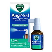 Abbildung: Wick Angimed Mentholgeschmack 2mg / ml + 0,5mg/ml Spr. 30 ml, Spray PZN 18447983 