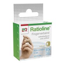 Abbildung: RATIOLINE selbsthaft.Fingerv.2,5cmx4,5m hellbraun 1 St, Pflaster PZN 18455617 