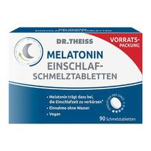 Abbildung: DR.THEISS Melatonin Einschlaf-Schmelztabletten 90 St, Schmelztabletten PZN 18486084 