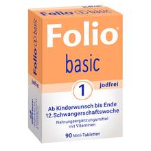 Abbildung: Folio 1 basic jodfrei Filmtabletten 90 St, Filmtabletten PZN 18671344 