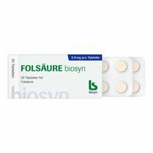 Abbildung: Folsäure Biosyn Tabletten 50 St, Tabletten PZN 18710593 