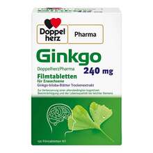 Abbildung: Ginkgo Doppelherzpharma 240 mg Filmtabletten 120 St, Filmtabletten PZN 18746125 