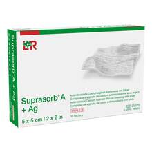 Abbildung: Suprasorb A + Ag Antimik.Cal.Alginat Kompresse 5x5 cm 10 St, Kompressen PZN 18749738 