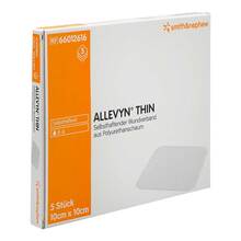 Abbildung: ALLEVYN Thin 10x10 cm dünne Wundauflage 5 St, Verband PZN 18799481 