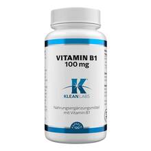 Abbildung: Vitamin B1 100 mg Klean Labs Kapseln 120 St, Kapseln PZN 18808151 