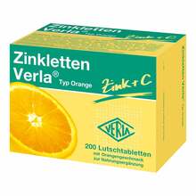 Abbildung: Zinkletten Verla Orange Lutschtabletten 200 St, Lutschtabletten PZN 18813436 