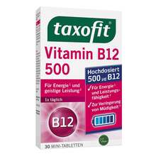 Abbildung: Taxofit Vitamin B12 500 Minitabletten 30 St, Tabletten PZN 18814795 
