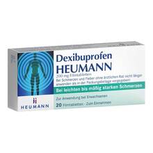 Abbildung: Dexibuprofen Heumann 200 mg Filmtabletten 20 St, Filmtabletten PZN 18849150 