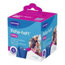 Abbildung: PEHA-HAFT easy Fixierbinde 6 cmx4 m blau 1 St, Binden PZN 18851336 