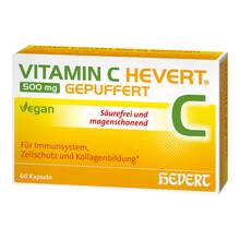 Abbildung: Vitamin C Hevert 500 mg gepuffert Kapseln 60 St, Kapseln PZN 18889959 