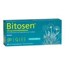 Abbildung: Bitosen 20 mg Schmelztabletten 30 St, Schmelztabletten PZN 18890543 