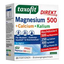 Abbildung: Taxofit Magnesium 500 + Calcium+Kalium Direkt Granulat  20 St, Granulat PZN 18913818 