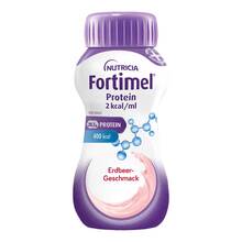 Abbildung: FORTIMEL Protein 2 kcal Erdbeergeschm.Trinknahrung 32X200 ml, Flüssigkeit PZN 19095693 