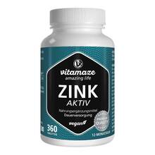 Abbildung: Zink Aktiv 25 mg hochdosiert vegan Tabletten 360 St, Tabletten PZN 19176428 