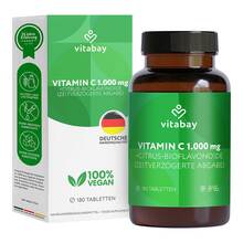 Abbildung: Vitamin C + Bioflavonoide 1000 mg vegan hochdosiert 180 St, Tabletten PZN 19183167 
