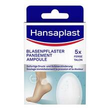 Abbildung: Hansaplast Blasen-Pflaster Ferse 5 St, Pflaster PZN 19223168 