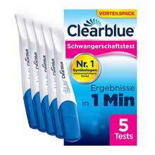 Abbildung: Clearblue Schwangerschaftstest schnelle Erkennung 5 St, Test PZN 19230642 