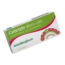 Abbildung: Cetirizin Micro Labs 10 mg Filmtabletten 50 St, Filmtabletten PZN 19249280 