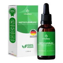 Abbildung: METHYLENBLAU HOCHWERTIGE 1% Lösung vegan 100 ml, Flüssigkeit PZN 19274148 