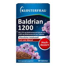 Abbildung: Klosterfrau Baldrian 1200 Tabletten 30 St, Tabletten PZN 19276377 