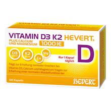Abbildung: Vitamin D3 K2 Hevert + Calcium und Magnes.1000 IE Kapseln  120 St, Kapseln PZN 19295676 