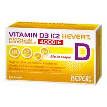 Abbildung: Vitamin D3 K2 Hevert + Calcium und Magnes.4000 IE Kapseln  120 St, Kapseln PZN 19295713 