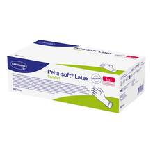 Abbildung: Peha-Soft Latex Comfort Untersuchungshandschuhe unsteril pf L 100 St, Handschuhe PZN 19296693 