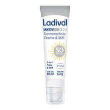 Abbildung: Ladival Aktiv Sonnenschutz Creme & Stift Lsf 50 +  30 ml, Creme PZN 19358603 