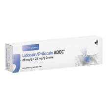 Abbildung: Lidocain / Prilocain Adgc 25 mg/g +   25 mg/g Creme 30 g, Creme PZN 19360853 