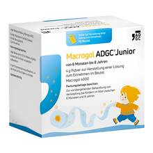 Abbildung: Macrogol Adgc Junior 6M-8J 4g Pulver zur H.e.L.zum Einnehmen  50 St, Pulver zur Herstellung einer Lösung zum Einnehmen PZN 19379930 