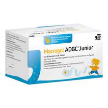 Abbildung: Macrogol Adgc Junior 6M-8J 4g Pulver zur H.e.L.zum Einnehmen  30 St, Pulver zur Herstellung einer Lösung zum Einnehmen PZN 19379947 