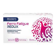 Abbildung: Biodami Ferro Fatigue Redux Eisen hochdos. + Vitamin C  30 St, Kapseln PZN 19388509 