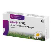 Abbildung: Bilastin Adgc 20 mg Tabletten bei Allergie 20 St, Tabletten PZN 19427468 