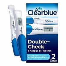 Abbildung: Clearblue Schwangerschaftstest Kombipack Urin 2 St, Kombipackung PZN 19455602 
